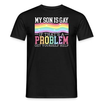 Gay Rights Rainbow Pride Month LGBTQ Gay Pride - Männer T-Shirt - Schwarz - Vorne - AI Model Male 178 light (178cm)