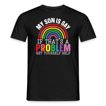 Gay Rights Rainbow Pride Month LGBTQ Gay Pride - Männer T-Shirt - Schwarz - Vorne - AI Model Male 178 light (178cm)