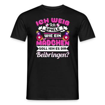 Billard Mädchen Billardspielerin - Männer T-Shirt - Schwarz - Vorne - AI Model Male 178 light (178cm)