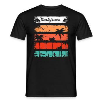 Carlifornia Beach Shirt - Männer T-Shirt - Schwarz - Vorne - AI Model Male 178 light (178cm)