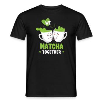 We Matcha Together Love Japan - Men's T-Shirt - black - Front - AI Model Male 178 light (178cm)