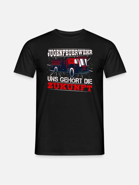 Jugendfeuerwehr Uns gehört die Zukunft - Männer T-Shirt - Schwarz