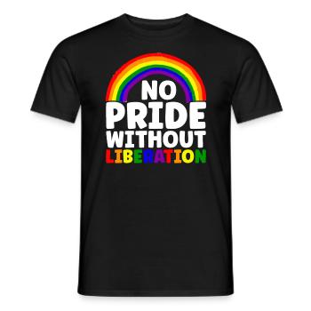 Pas de fierté sans libération Arc-en-ciel LGBTQ Gay - T-shirt homme - noir - Devant - AI Model Male 178 light (178cm)