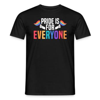 Pride ist für alle Regenbogenmonat LGBTQ Gay - Männer T-Shirt - Schwarz - Vorne - AI Model Male 178 light (178cm)
