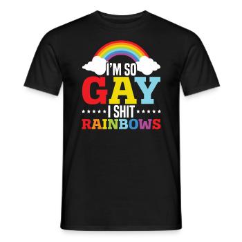 Gay Rights Rainbow Pride Month LGBTQ Gay Pride - Men's T-Shirt - black - Front - AI Model Male 178 light (178cm)
