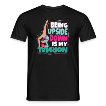 Being Upside Down Gymnastics Gymnastics - Men's T-Shirt - black - Front - AI Model Male 178 light (178cm)