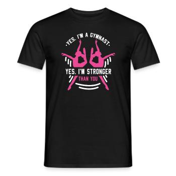 IM A Gymnast Gymnastics Gymnastics Turner - Men's T-Shirt - black - Front - AI Model Male 178 light (178cm)