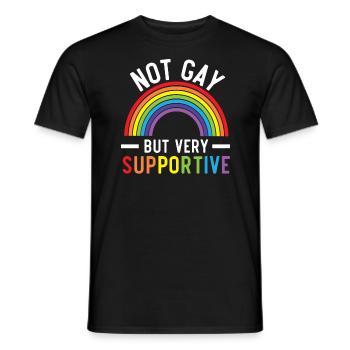 Gay Rights Rainbow Pride LGBTQ Gay Pride Parade - Männer T-Shirt - Schwarz - Vorne - AI Model Male 178 light (178cm)