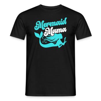 Mermaid Security Meilleure maman de tous les temps Fête des mères Sirène - T-shirt homme - noir - Devant - AI Model Male 178 light (178cm)