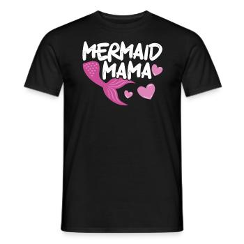 Mermaid Security Meilleure maman de tous les temps Fête des mères Sirène - T-shirt homme - noir - Devant - AI Model Male 178 light (178cm)