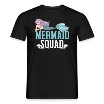 Meerjungfrau Squad Mythos Folklore Unterwasser Aquatisch - Männer T-Shirt - Schwarz - Vorne - AI Model Male 178 light (178cm)