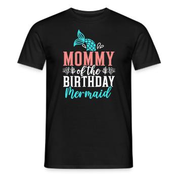 Maman De L’Anniversaire Mermaid Anniversaire Sous l’eau - T-shirt homme - noir - Devant - AI Model Male 178 light (178cm)