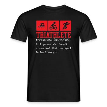 Triathlon Athlet Triathlet Schwimmen Radlauf - Männer T-Shirt - Schwarz - Vorne - AI Model Male 178 light (178cm)
