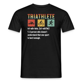Triathlon Athlet Triathlet Schwimmen Radfahren Laufen - Männer T-Shirt - Schwarz - Vorne - AI Model Male 178 light (178cm)