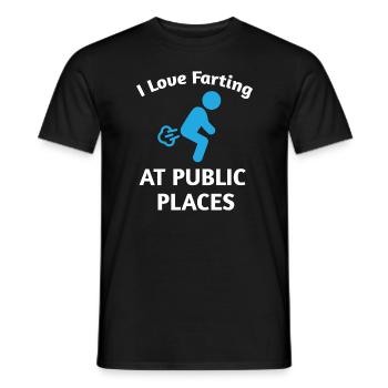 I Love Farting At Public Places Furz - Männer T-Shirt - Schwarz - Vorne - AI Model Male 178 light (178cm)