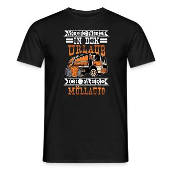 Müllmann Müllwagen Müllabfuhr Andere fahren in den - Männer T-Shirt - Schwarz - Vorne - AI Model Male 178 light (178cm)