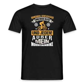 Mountainbiker Hasse jeden Außer mein Mountainbike - Männer T-Shirt - Schwarz - Vorne - AI Model Male 178 light (178cm)