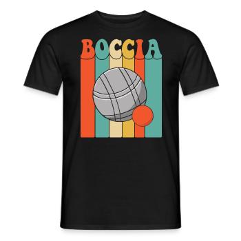Boccia player clothing with boccia balls Boccia - Men's T-Shirt - black - Front - AI Model Male 178 light (178cm)