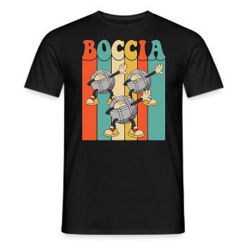Boccia player dabbing boccia ball with boccia - Men's T-Shirt - black - Front - AI Model Male 178 light (178cm)