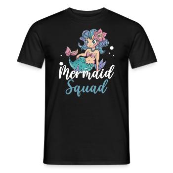 Meerjungfrau Squad Mythos Folklore Unterwasser Aquatisch - Männer T-Shirt - Schwarz - Vorne - AI Model Male 178 light (178cm)