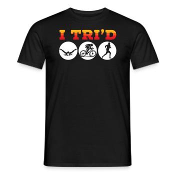 Triathlon Athlet Triathlet Schwimmen Radfahren Laufen - Männer T-Shirt - Schwarz - Vorne - AI Model Male 178 light (178cm)