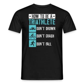 Triathlon Athlet Triathlet Schwimmen Radfahren Laufen - Männer T-Shirt - Schwarz - Vorne - AI Model Male 178 light (178cm)