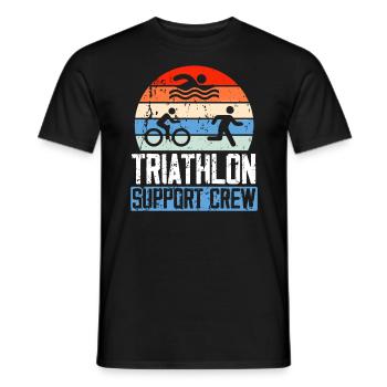 Triathlon Athlet Triathlet Schwimmen Radfahren Laufen - Männer T-Shirt - Schwarz - Vorne - AI Model Male 178 light (178cm)