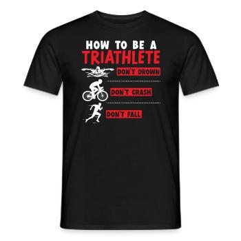 Triathlon Athlet Triathlet Schwimmen Radfahren Laufen - Männer T-Shirt - Schwarz - Vorne - AI Model Male 178 light (178cm)