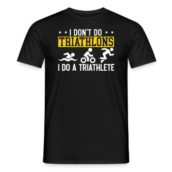 Triathlon Athlet Triathlet Schwimmen Radfahren Laufen - Männer T-Shirt - Schwarz - Vorne - AI Model Male 178 light (178cm)