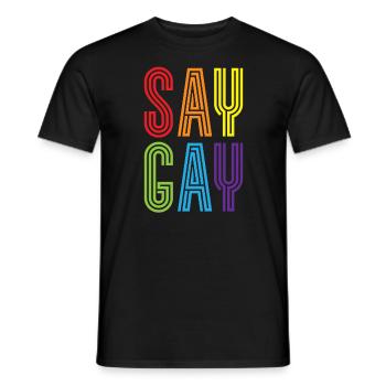 Gay Rights Rainbow Pride Month LGBTQ Gay Pride - Männer T-Shirt - Schwarz - Vorne - AI Model Male 178 light (178cm)