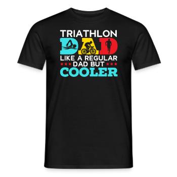 Triathlon Athlet Triathlet Schwimmen Radfahren Laufen - Männer T-Shirt - Schwarz - Vorne - AI Model Male 178 light (178cm)