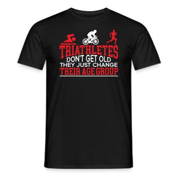 Triathlon Athlet Triathlet Schwimmen Radfahren Laufen - Männer T-Shirt - Schwarz - Vorne - AI Model Male 178 light (178cm)