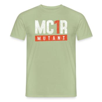 MC1R Mutant Rothaarig Rote Haare - Männer T-Shirt - Sage - Vorne - AI Model Male 178 light (178cm)
