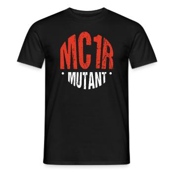 MC1R Mutant Redhead Cheveux roux - T-shirt homme - noir - Devant - AI Model Male 178 light (178cm)