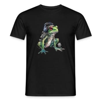 Festival de musique électro Party Lovers Techno - T-shirt homme - noir - Devant - AI Model Male 178 light (178cm)