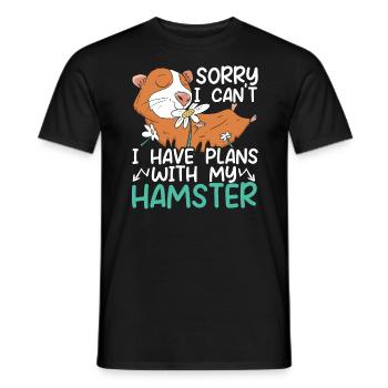 Hamster Lover Hamster Owner Rodent Pet Hammy - Men's T-Shirt - black - Front - AI Model Male 178 light (178cm)