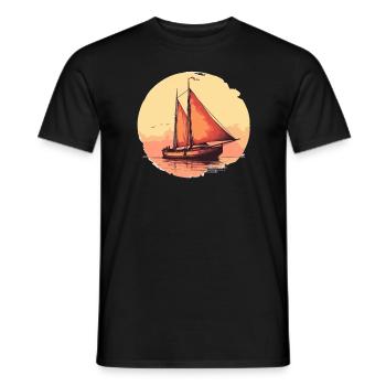 Sommer Segelboot Urlaub Bootsbesitzer - Männer T-Shirt - Schwarz - Vorne - AI Model Male 178 light (178cm)