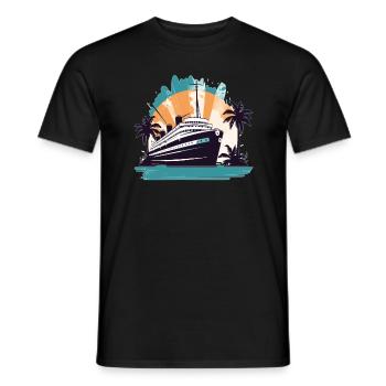 Ocean Traveller Familien Kreuzfahrt Urlaub - Männer T-Shirt - Schwarz - Vorne - AI Model Male 178 light (178cm)