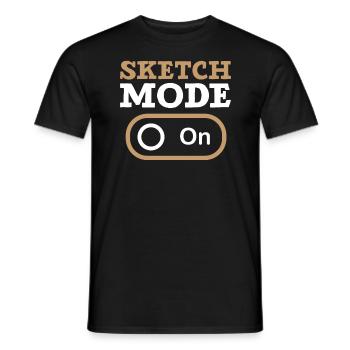 Skizzieren Zeichnen Kritzeln Zeichnen Zeichner - Männer T-Shirt - Schwarz - Vorne - AI Model Male 178 light (178cm)