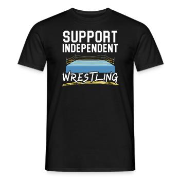Wrestling Fan Wrestler Wrestle Grappling Wrestling - Men's T-Shirt - black - Front - AI Model Male 178 light (178cm)