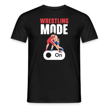 Wrestling Fan Wrestler Wrestle Grappling Wrestling - Men's T-Shirt - black - Front - AI Model Male 178 light (178cm)