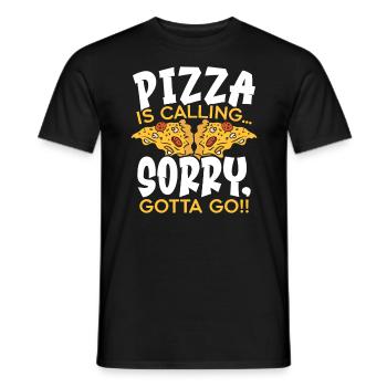 Pizza Eater Pepperoni Pizza Lover Italian Food - Men's T-Shirt - black - Front - AI Model Male 178 light (178cm)