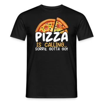Pizza Eater Pepperoni Pizza Lover Italian Food - T-shirt homme - noir - Devant - AI Model Male 178 light (178cm)