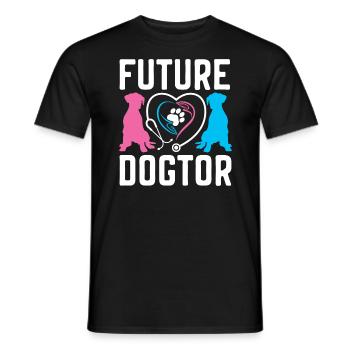 Future Dogtor Veterinarian Animal Doctor Vet - Men's T-Shirt - black - Front - AI Model Male 178 light (178cm)