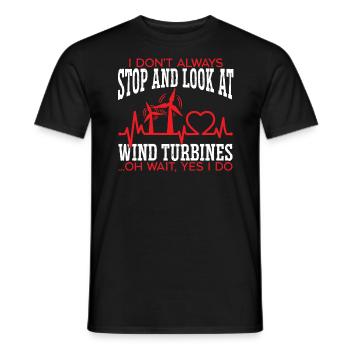 Énergie éolienne renouvelable Windtech Windmill Enthusiast - T-shirt homme - noir - Devant - AI Model Male 178 light (178cm)