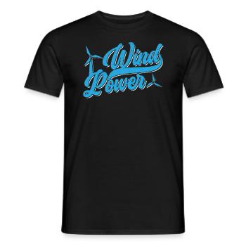 Énergie éolienne renouvelable Windtech Windmill Enthusiast - T-shirt homme - noir - Devant - AI Model Male 178 light (178cm)