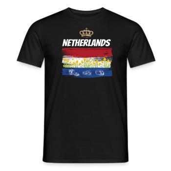 Nehterland's flag Netherlands Holland - Men's T-Shirt - black - Front - AI Model Male 178 light (178cm)