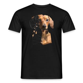 Arty Dachshunds Sausage Dog Dackel - Männer T-Shirt - Schwarz - Vorne - AI Model Male 178 light (178cm)