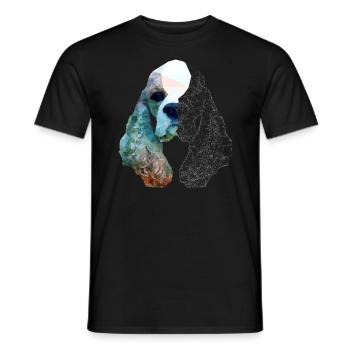 Art Cocker Épagneul Éleveur de chiens - T-shirt homme - noir - Devant - AI Model Male 178 light (178cm)