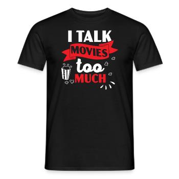 Je parle trop de films Cinéphiles Cinéma - T-shirt homme - noir - Devant - AI Model Male 178 light (178cm)